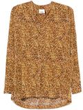 Isabel Marant Women Sima Mosaic Print Silk Blouse