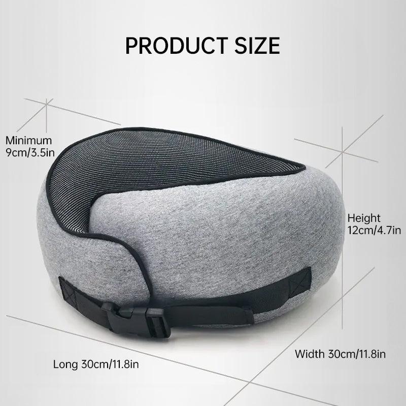 Memory Foam Neck Travel Pillow: Soft, 360° Head Support, for Home, Plane & Car