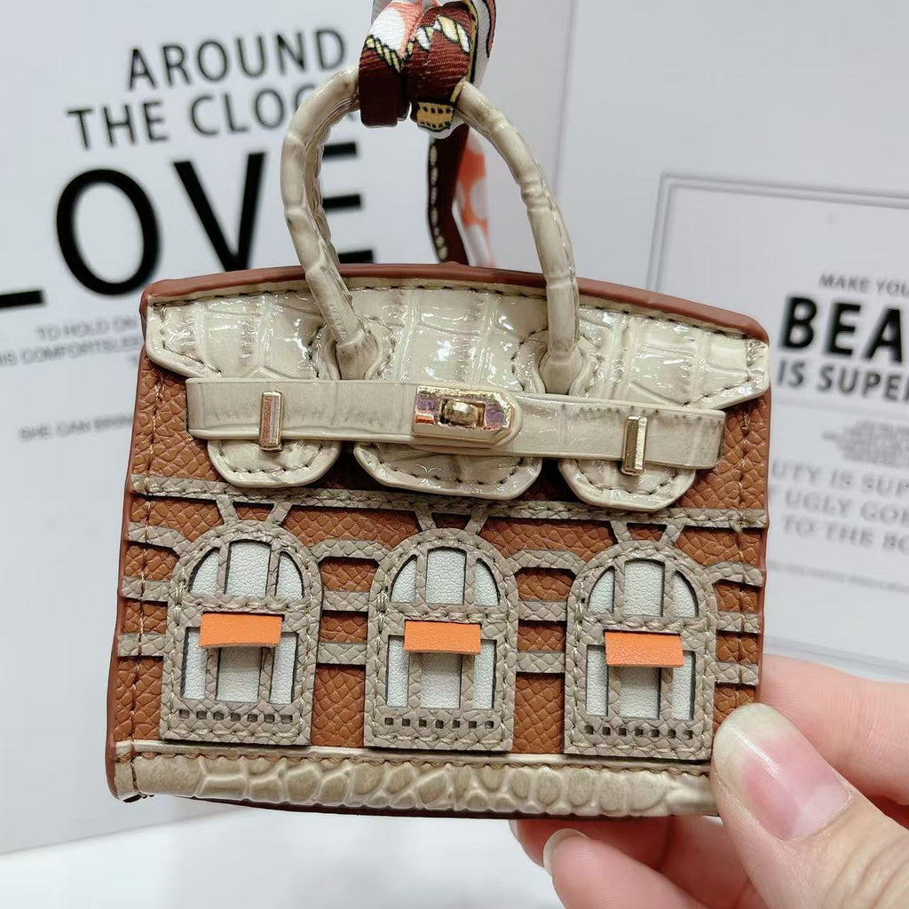 Small house bag mini window pendant headphone bag lipstick car key backpack backpack decoration