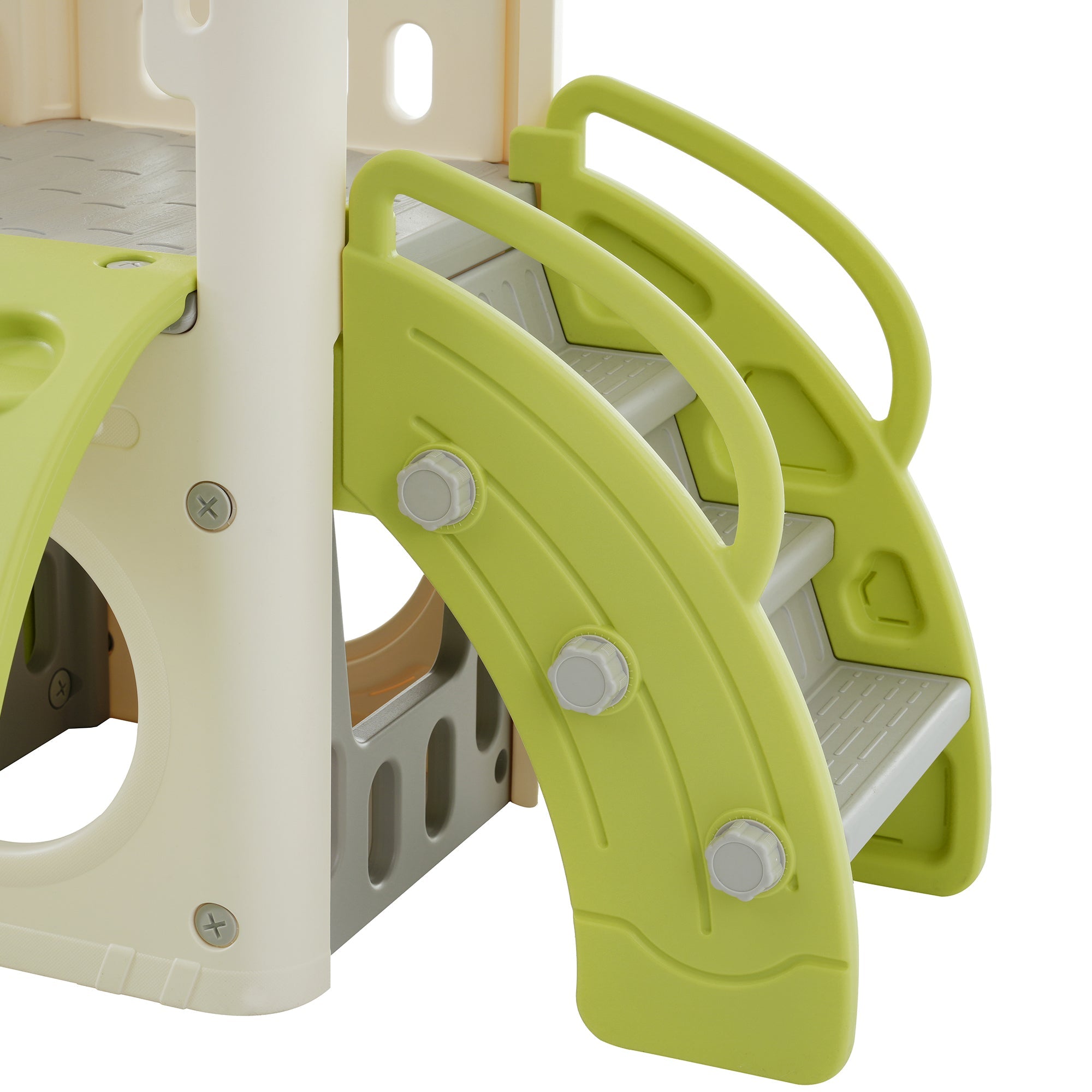 8-1 Toddler Climber and Slide Set,Kids Slide for Toddlers Age 1+, Kids Playground Climber Freestanding Slide Playset with Basketball Hoop, Play Combination for Babies,Indoor& Outdoor