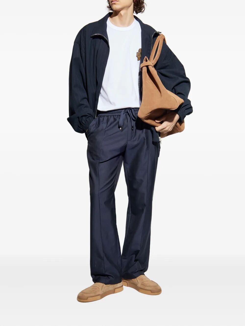 Dolce & Gabbana Men Crest Patch Cotton T-Shirt