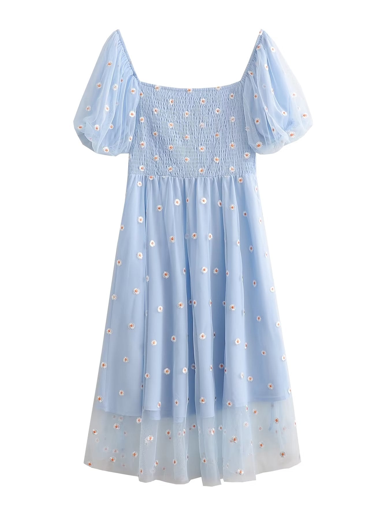 Women Black Loose Office Polka Midi Dress High Waist Dress