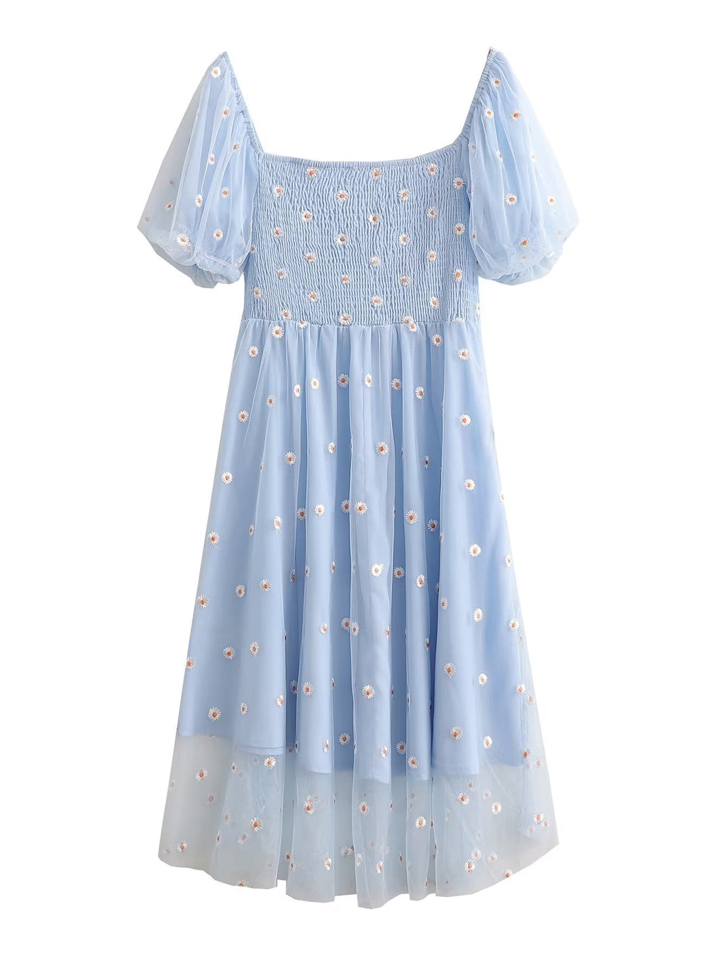 Women Black Loose Office Polka Midi Dress High Waist Dress