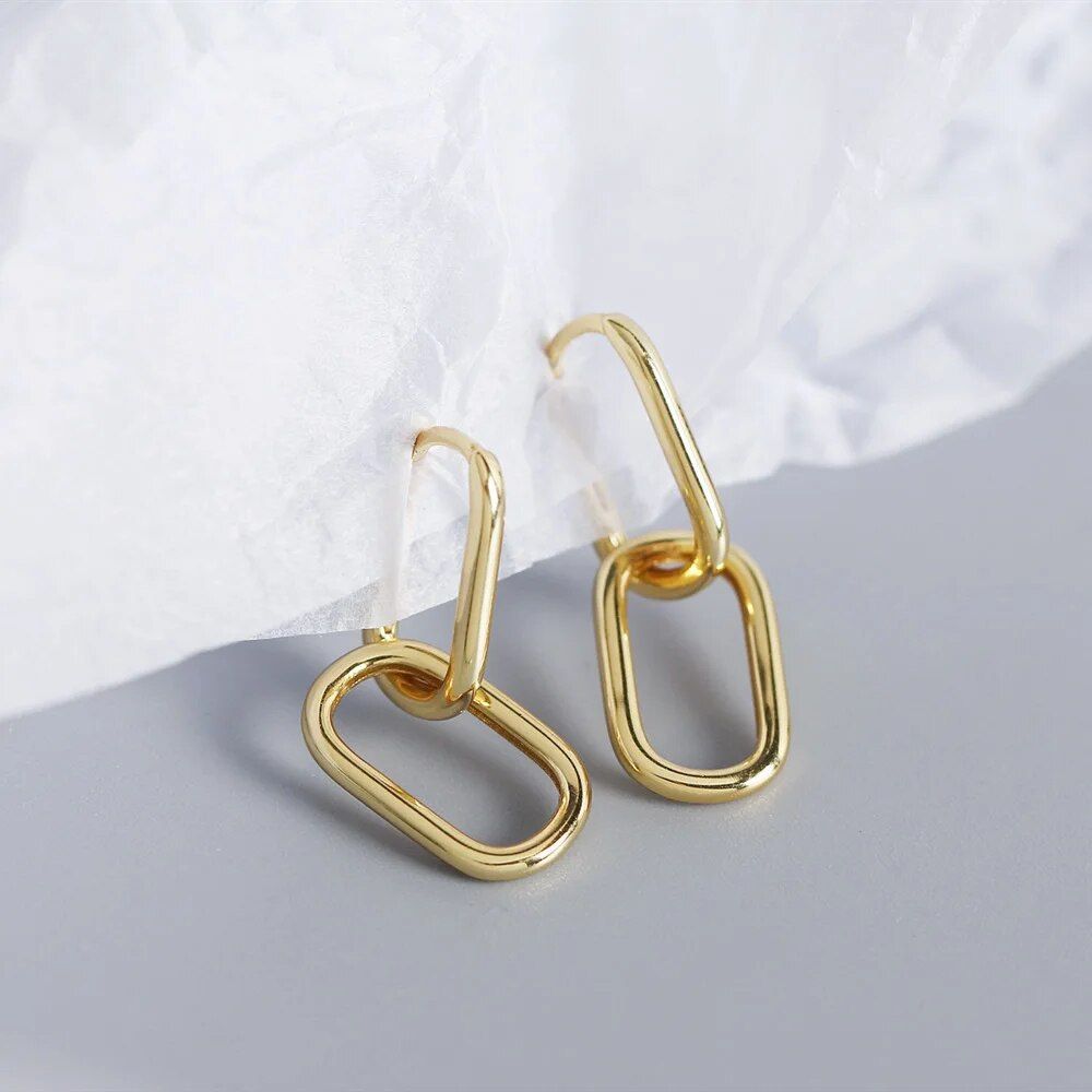 DANGLE LINK EARRINGS (PAIR)
