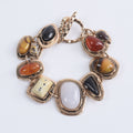 Bracelet Trendy Unique Geometric Abstract Metal Stone Wristband Bracelet