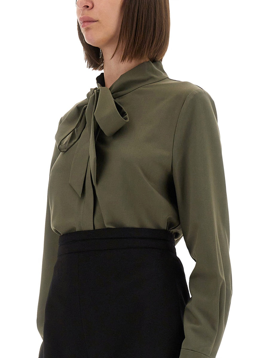 Self-Portrait Women Twill Shirt With Bow