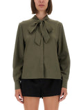 Self-Portrait Women Twill Shirt With Bow