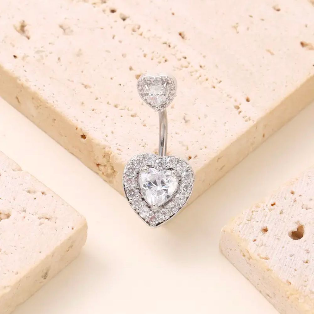 HEART BELLY BUTTON RING
