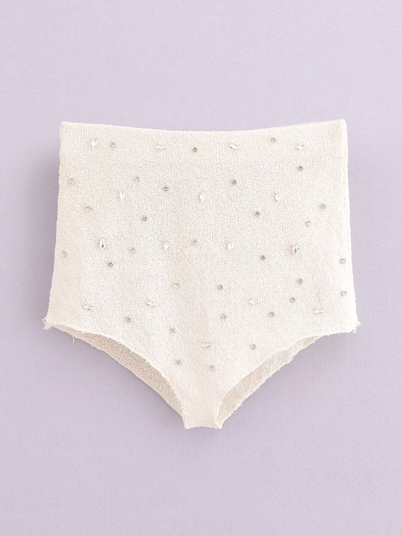 Spring Women Personalized Jewelry Inlaid Bright High Waist Shorts