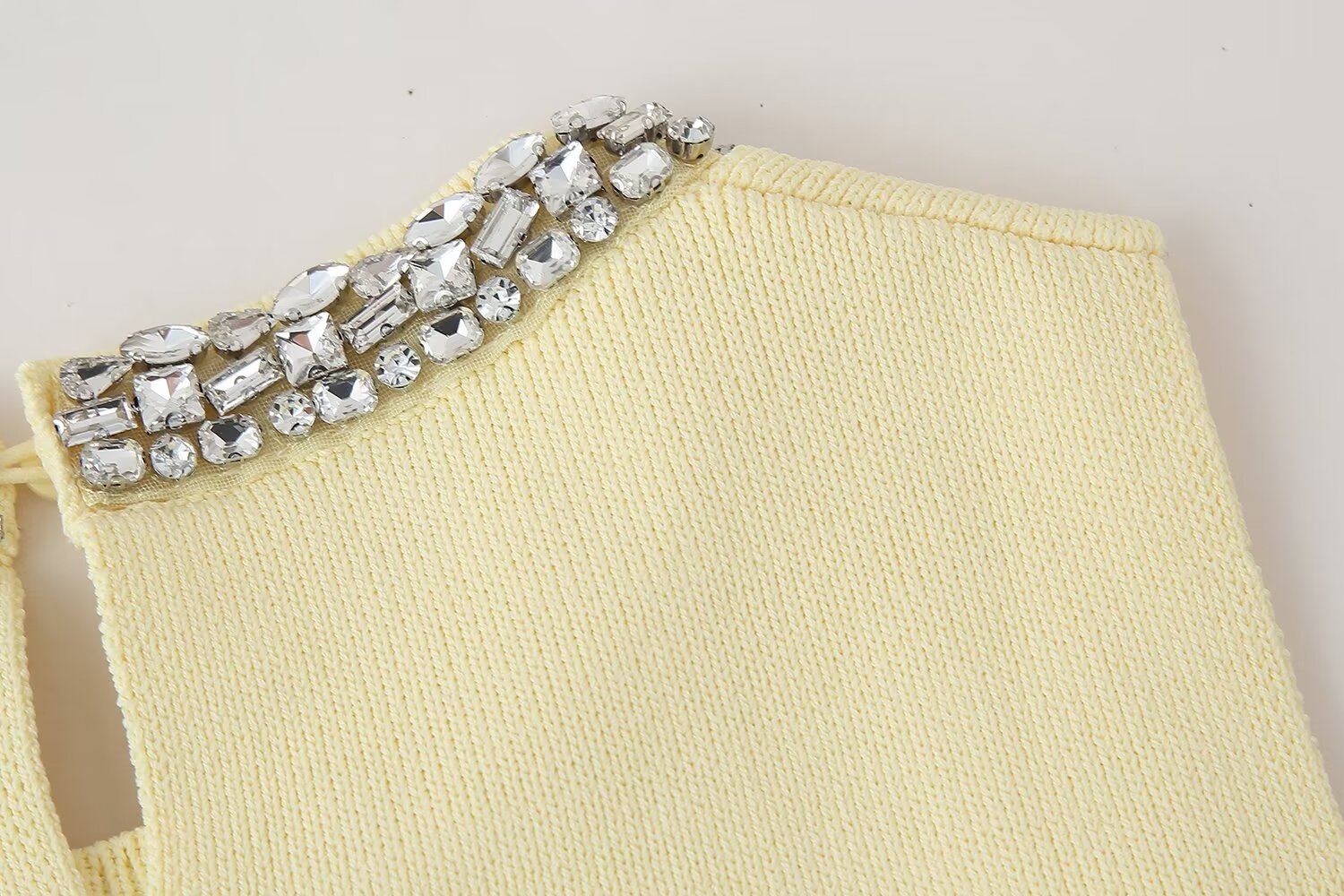 Summer Women Clothing Casual All Match Jewelry Inlaid Plain Stitch Top