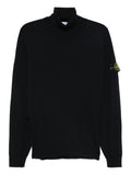Stone Island Men Ribbed Wool Turtleneck Sweater