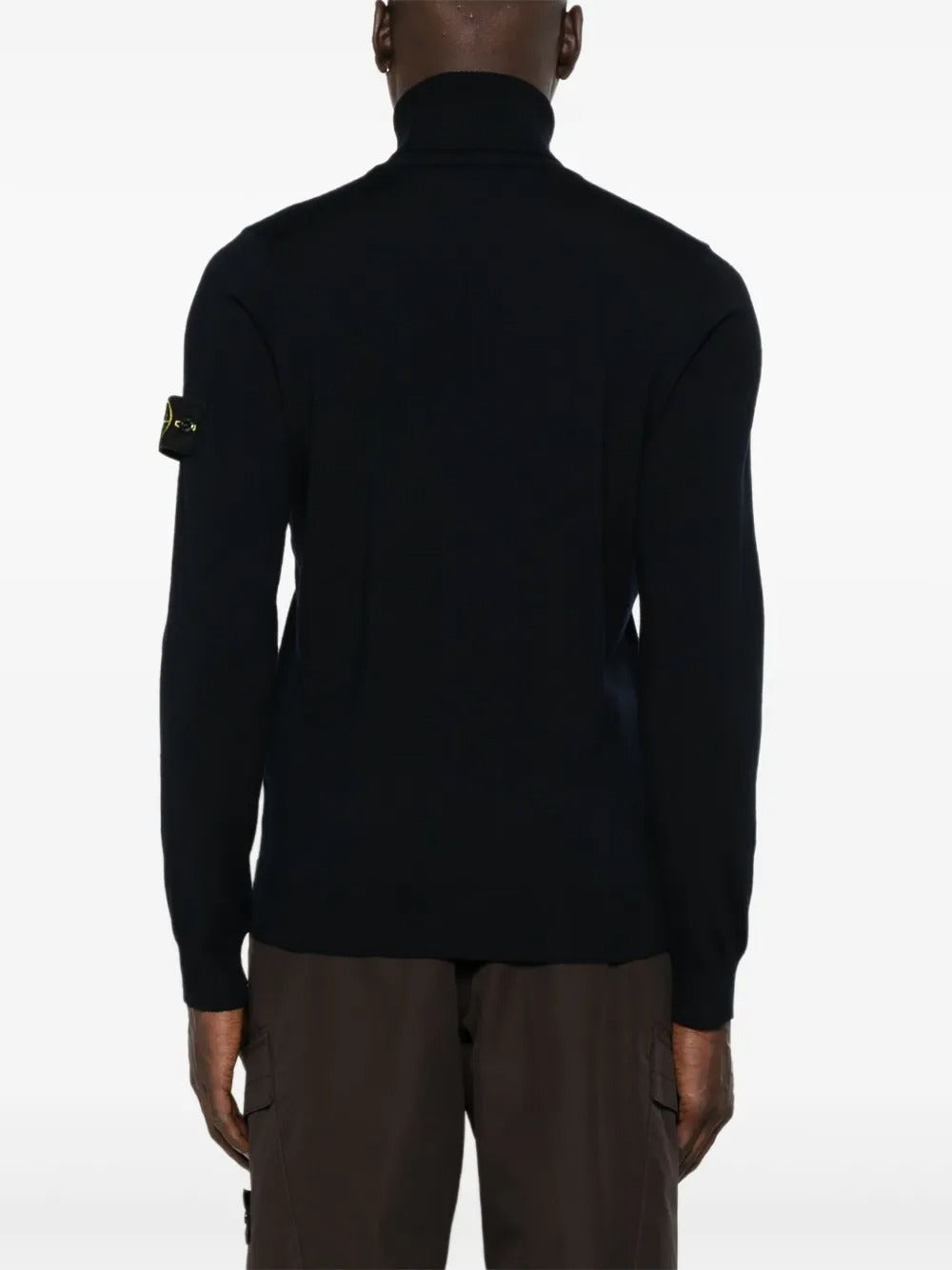 Stone Island Men Ribbed Wool Turtleneck Sweater