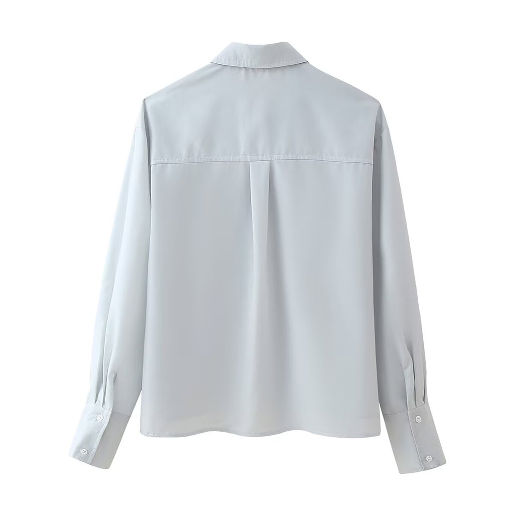 Autumn Arrival Women Artificial Jewelry Decoration Shirt Shorts Set