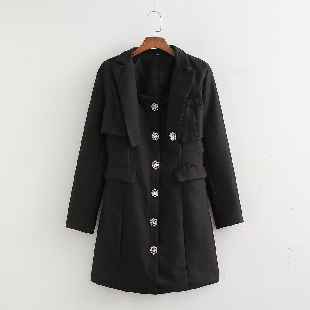 Women Clothing Fall Minimalist Jewelry Chanel Top Vest Skirt Two Piece Set