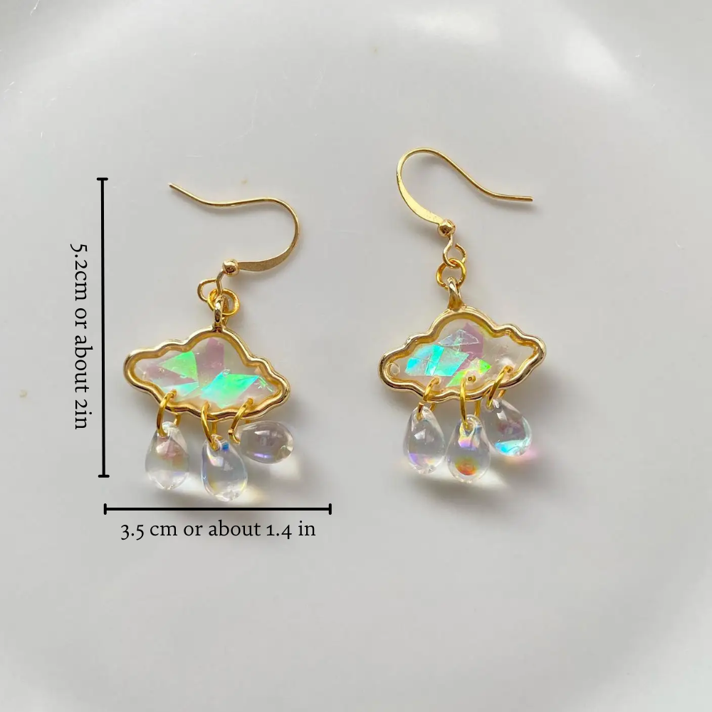 RAIN CLOUD EARRINGS (PAIR)