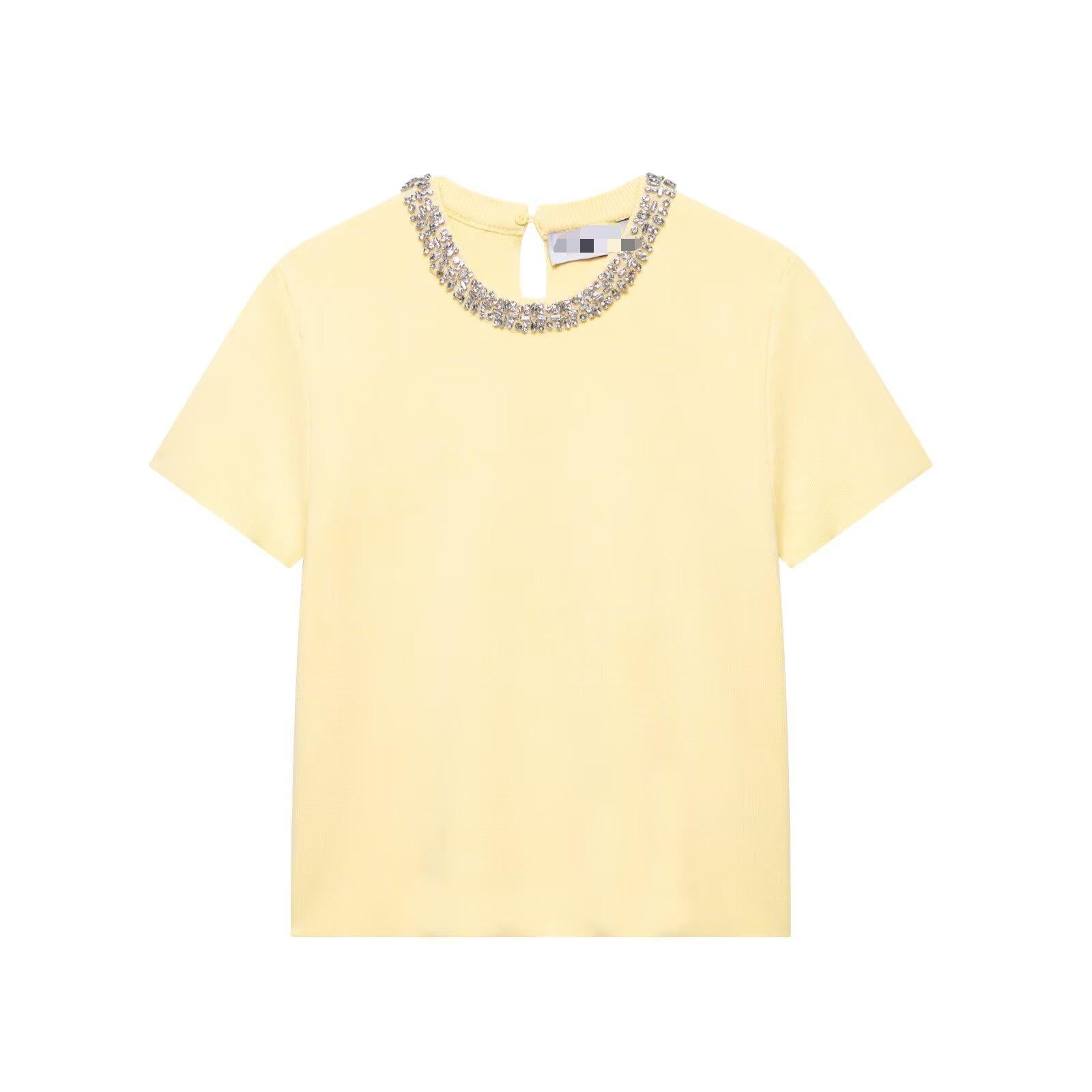 Jewelry Knitted Top Wide Pleated Knitted Mini Skirt Two Piece Sets