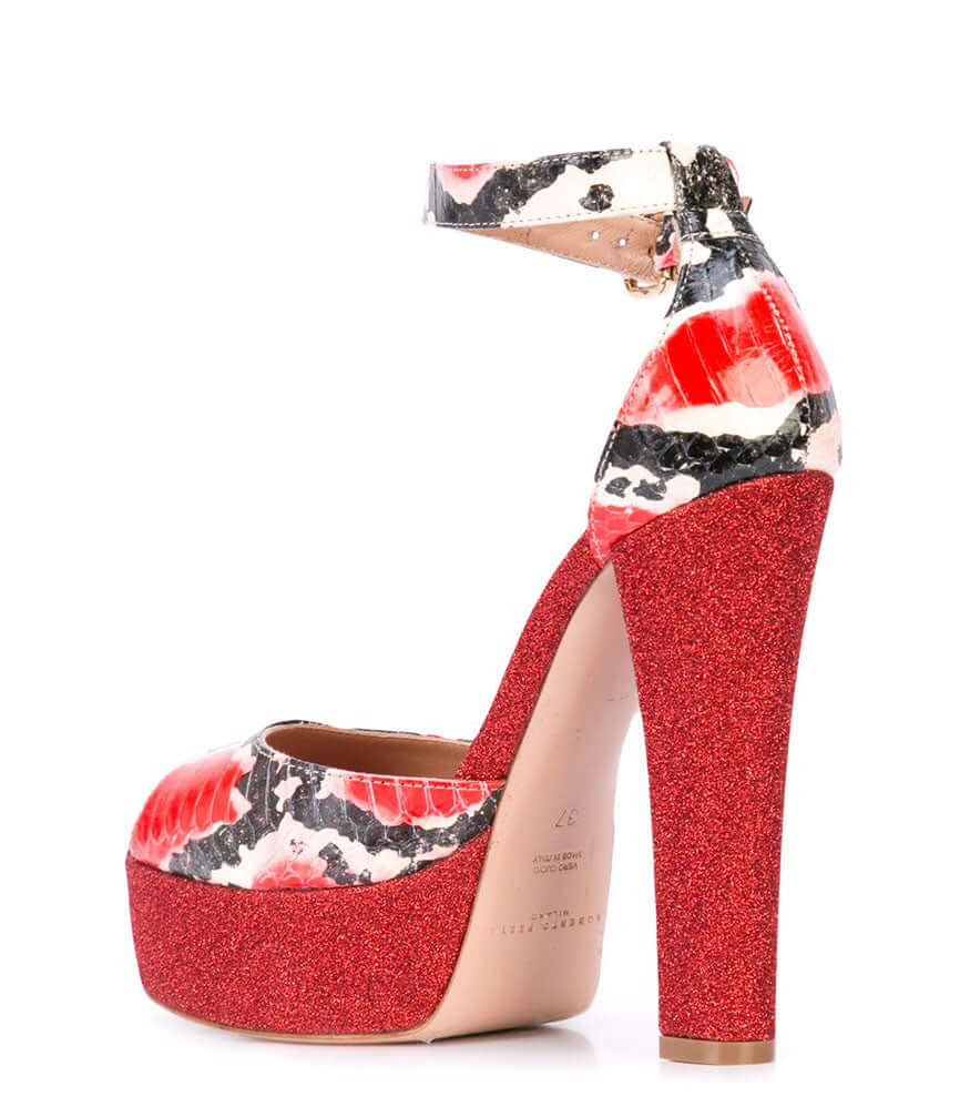 Red Venezia Platform Heel