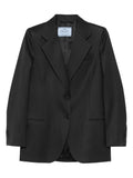 Prada Women Notched-Lapels Wool Blazer