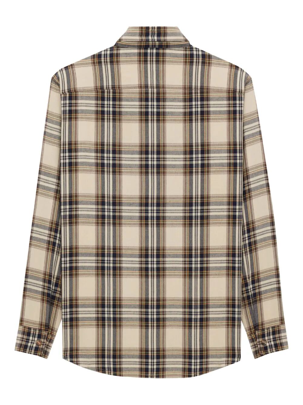 Saint Laurent Women Cassandre Lavallière Shirt In Cotton Tartan