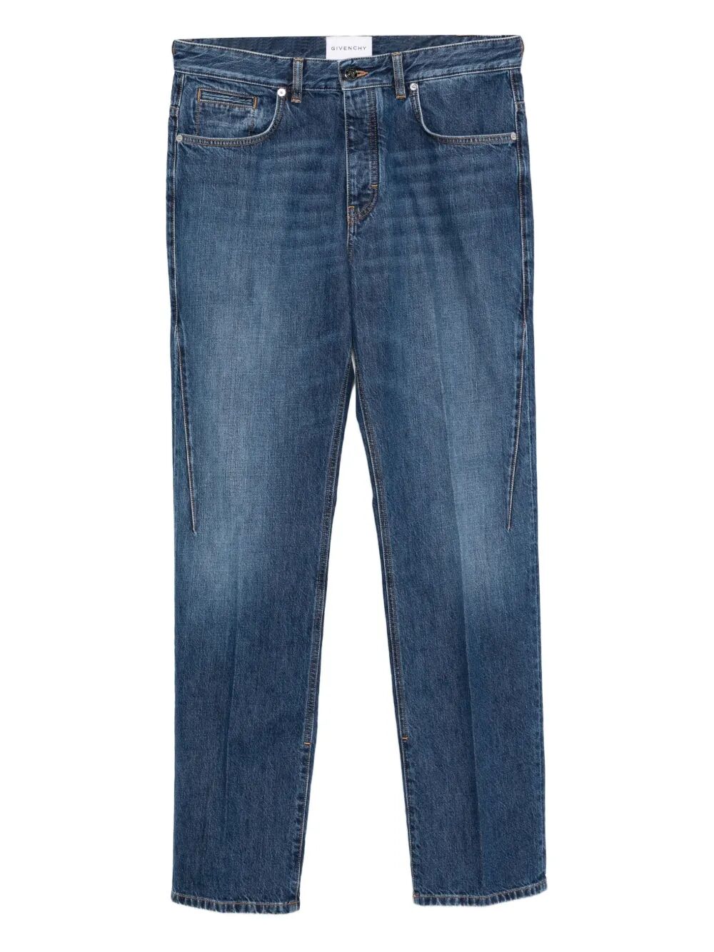 Givenchy Men Washed Denim Straight Jeans