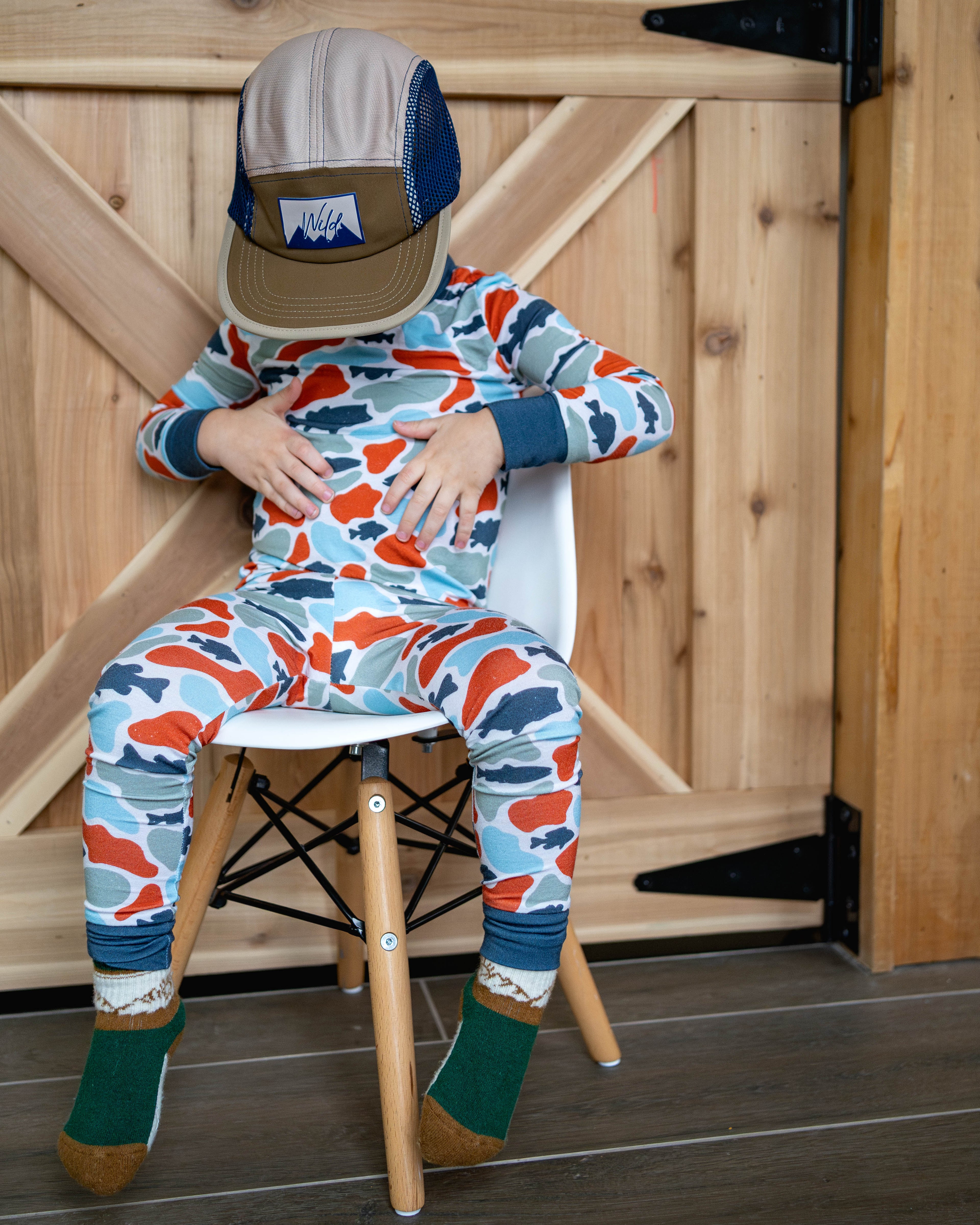 Camo fish bamboo pj set