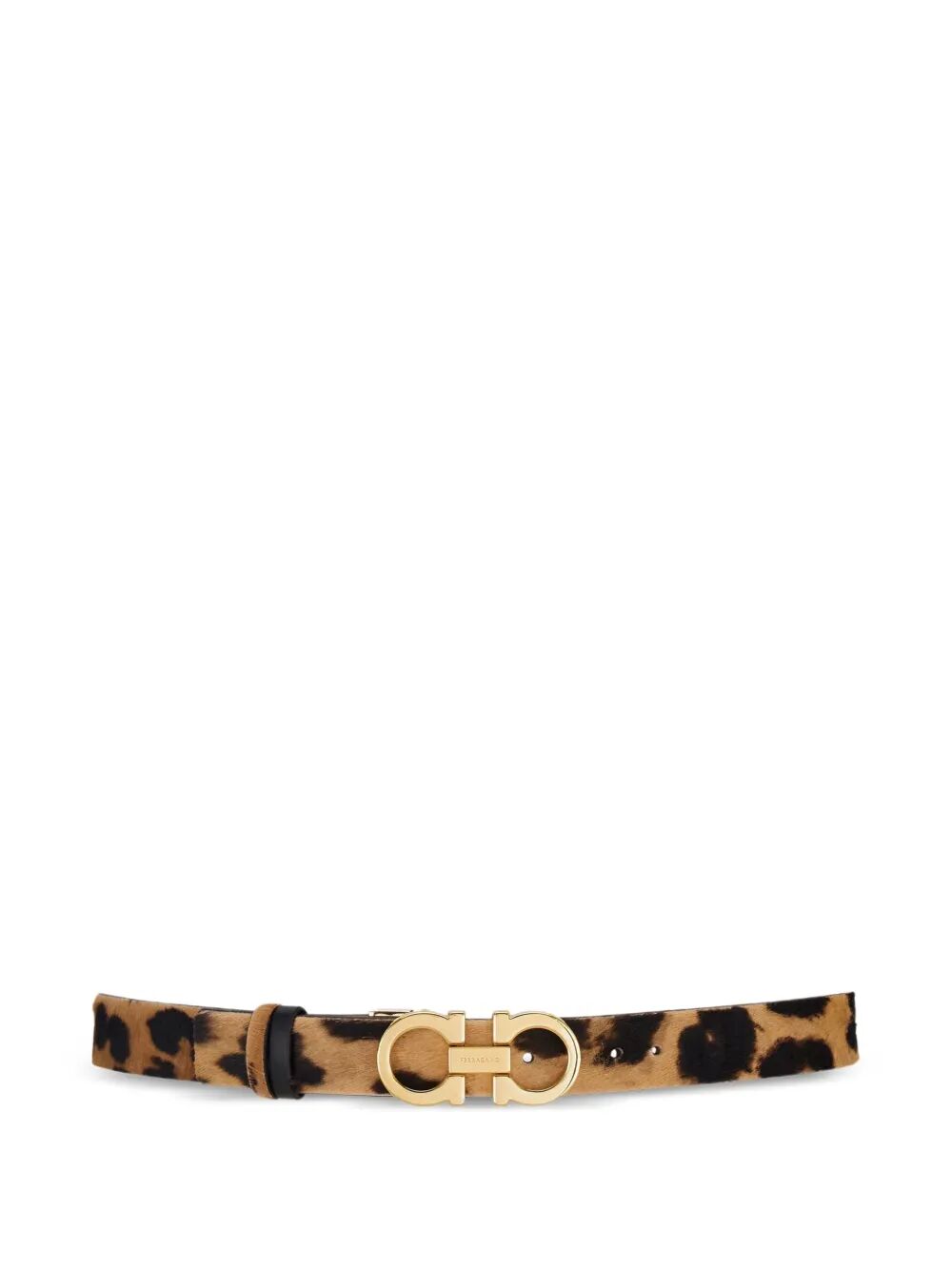 Ferragamo Women Animal-Print Pony Hair Gancini Belt