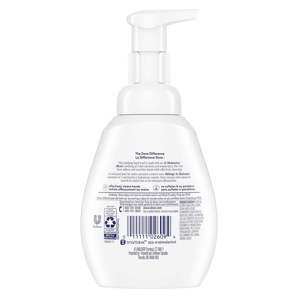 (2 pack) D ove Nourishing Women's Foaming Hand Soap All Skin Aloe & Eucalyptus, 10.1 oz