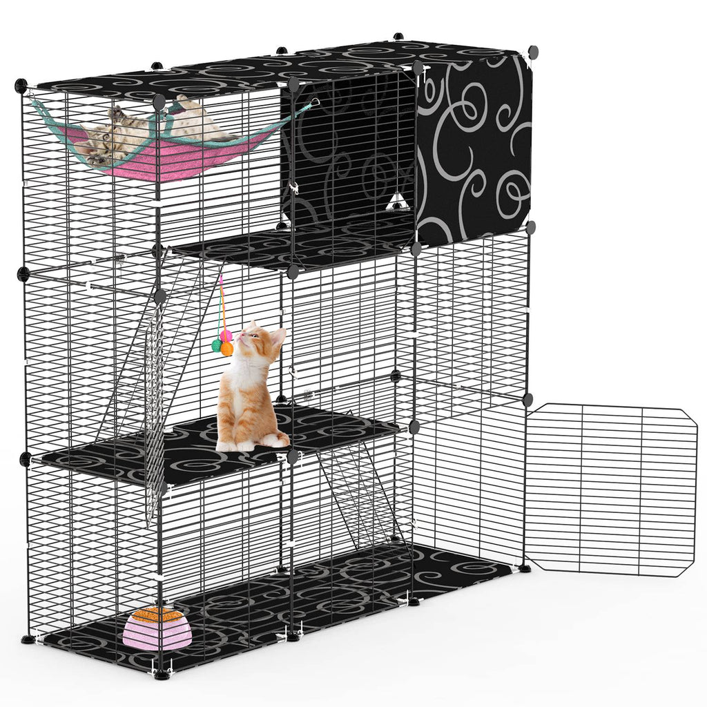 GBruno Playpen With Hammock Toy Ball Ladder