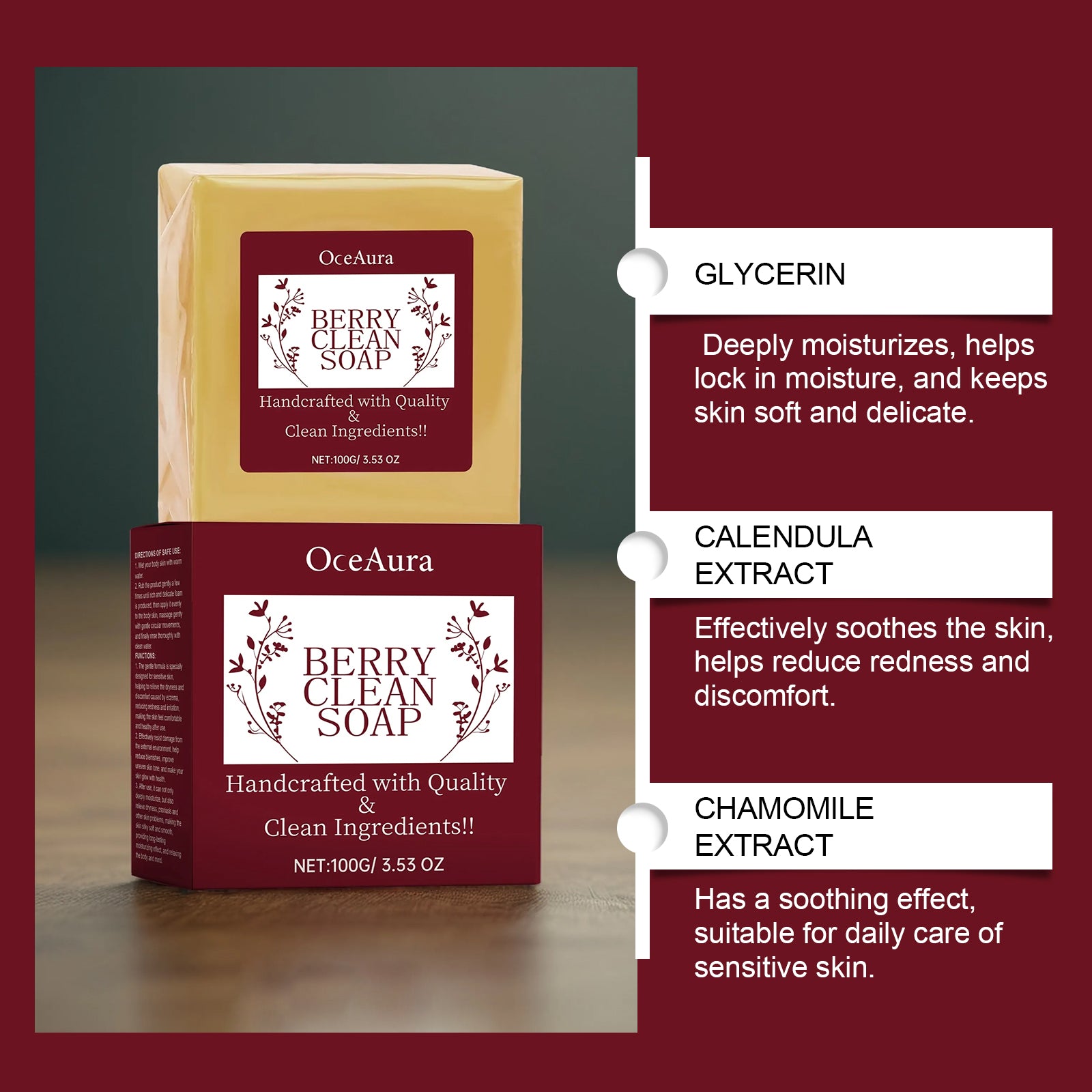 Skin Care Soap Gently Cleanses And Moisturizes Body Skin Pores Soothing Bath Body Soap