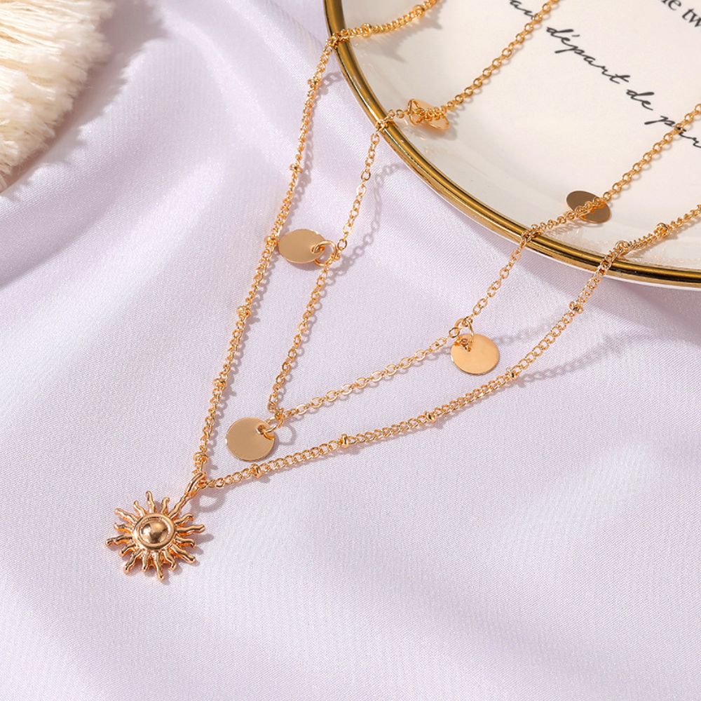 SUN CHOKER LAYERED NECKLACE