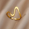 GOLD WAVE RING (ADJUSTABLE)