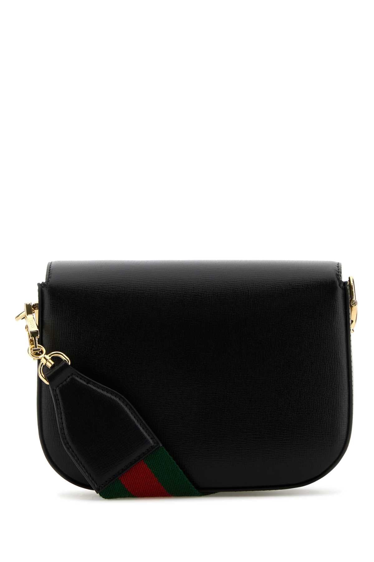 Gucci Women Black Leather Mini Horsebit 1955 Crossbody Bag