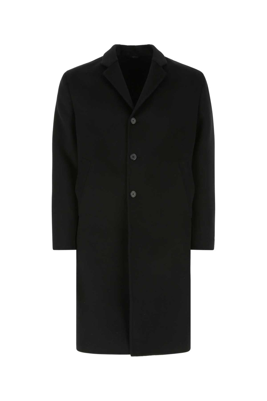 Prada Men Black Wool Blend Coat