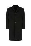 Prada Men Black Wool Blend Coat