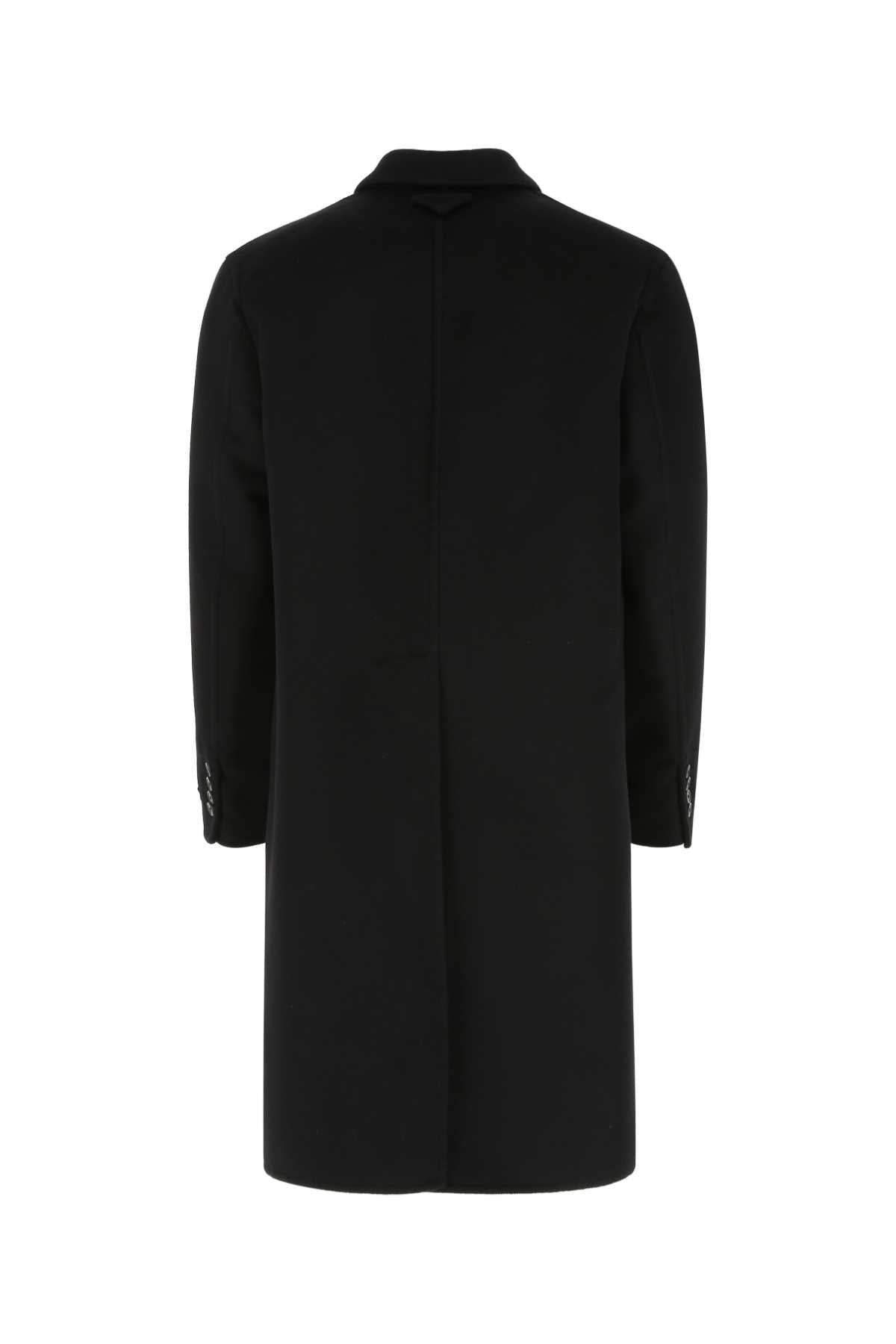 Prada Men Black Wool Blend Coat