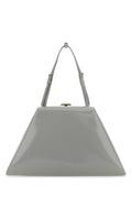 Prada Women Light Grey Leather Handbag