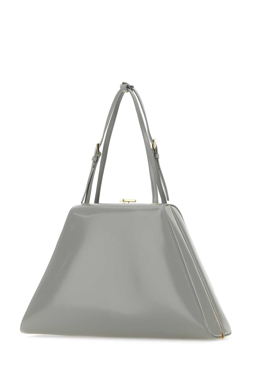 Prada Women Light Grey Leather Handbag