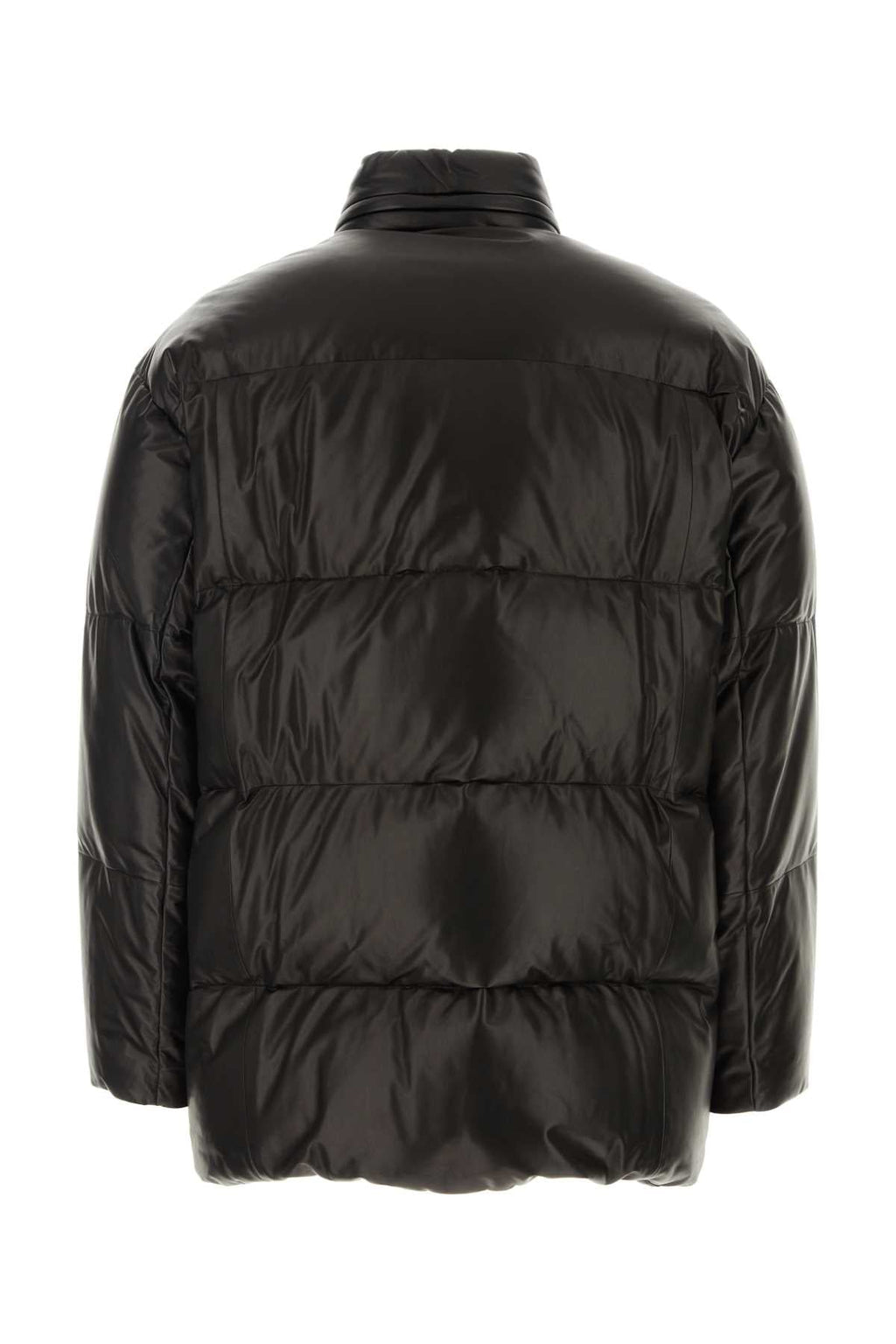 Prada Men Black Nappa Leather Down Jacket