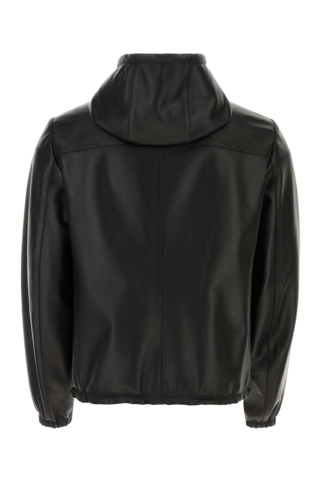 Prada Men Black Nappa Leather Reversible Jacket
