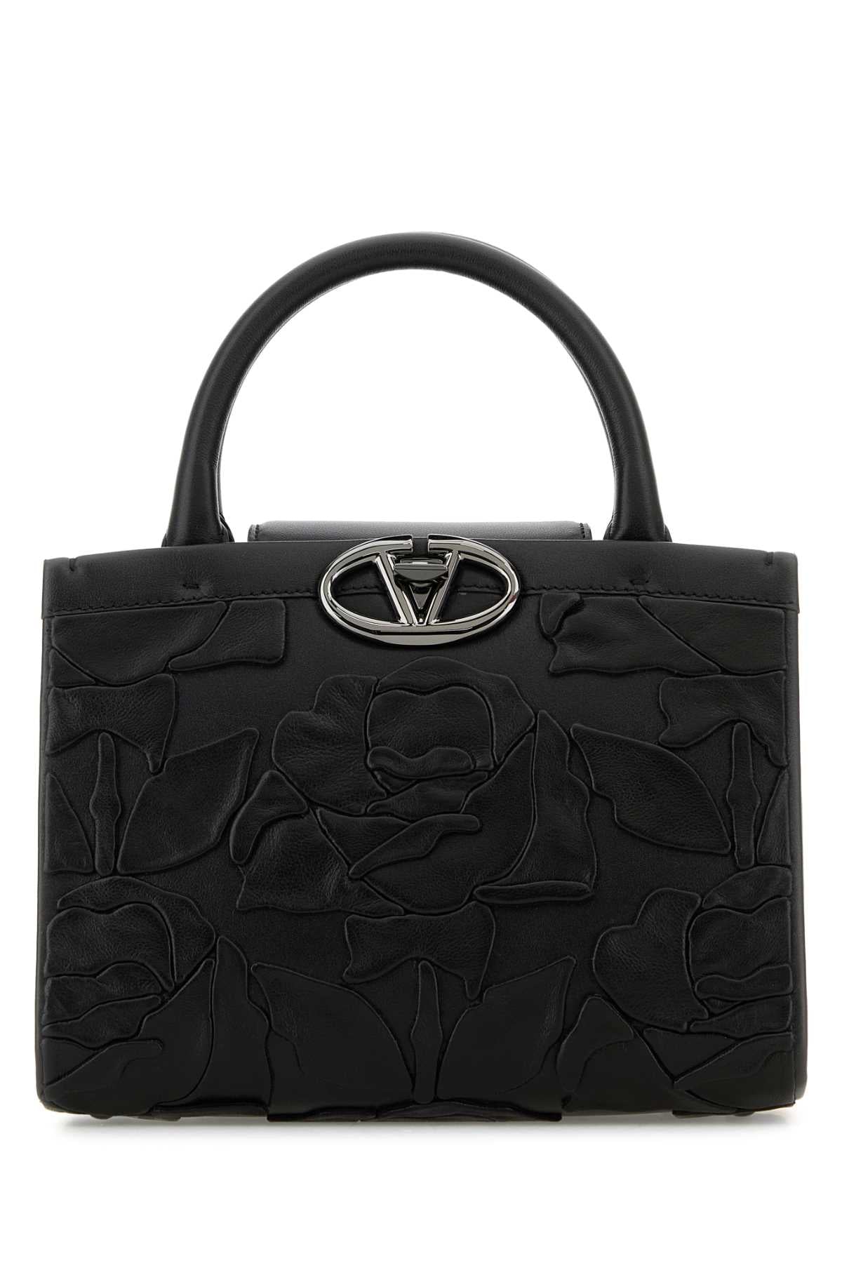 Valentino Garavani Women Black Leather Vlogo Handbag