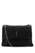Saint Laurent Women Black Leather Large Niki Bag