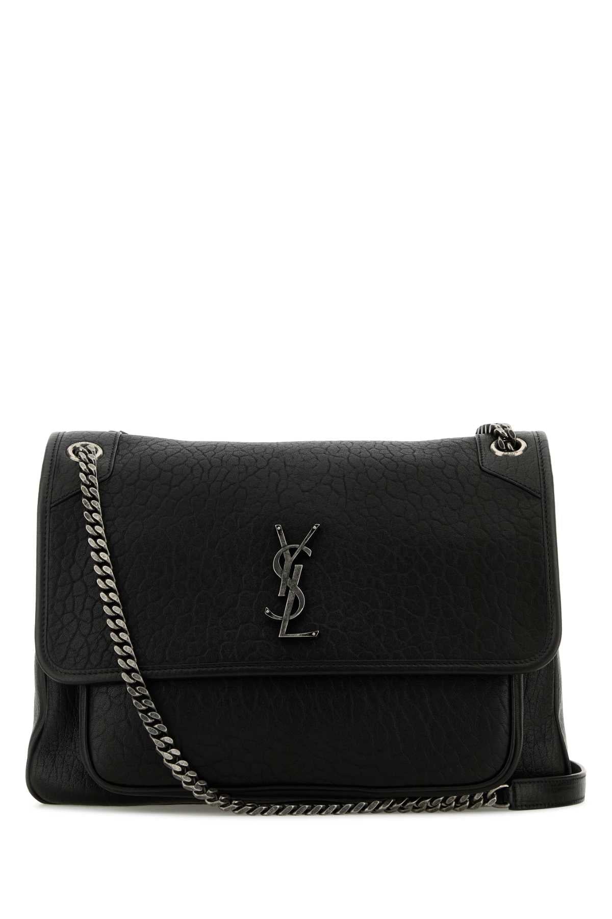 Saint Laurent Women Black Leather Large Niki Bag