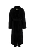 Fendi Women Black Wool Blend Coat
