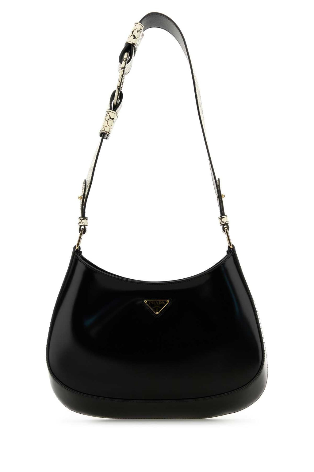 Prada Women Black Leather Cleo Shoulder Bag