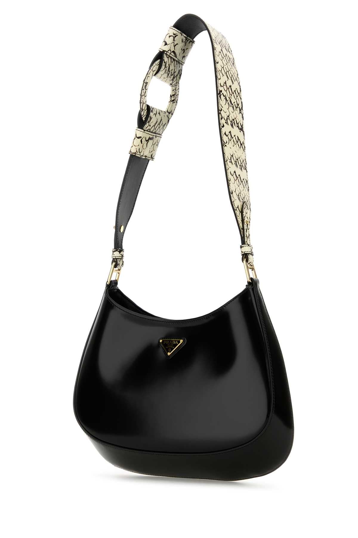 Prada Women Black Leather Cleo Shoulder Bag
