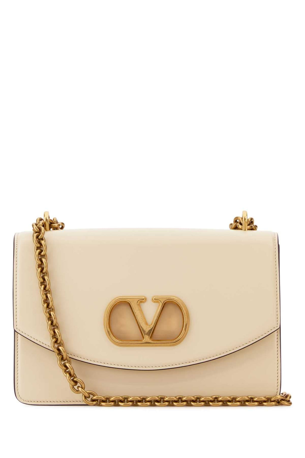 Valentino Garavani Women Ivory Leather Vain Shoulder Bag