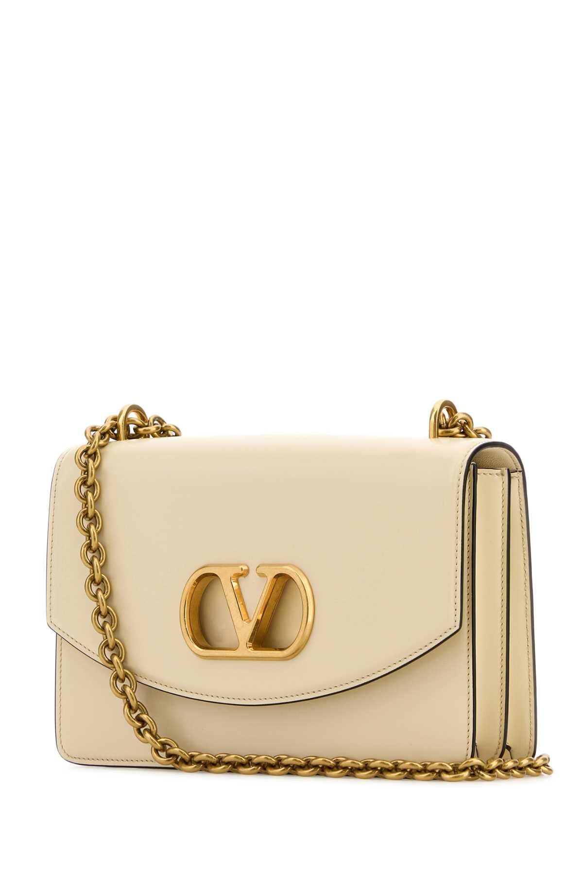 Valentino Garavani Women Ivory Leather Vain Shoulder Bag