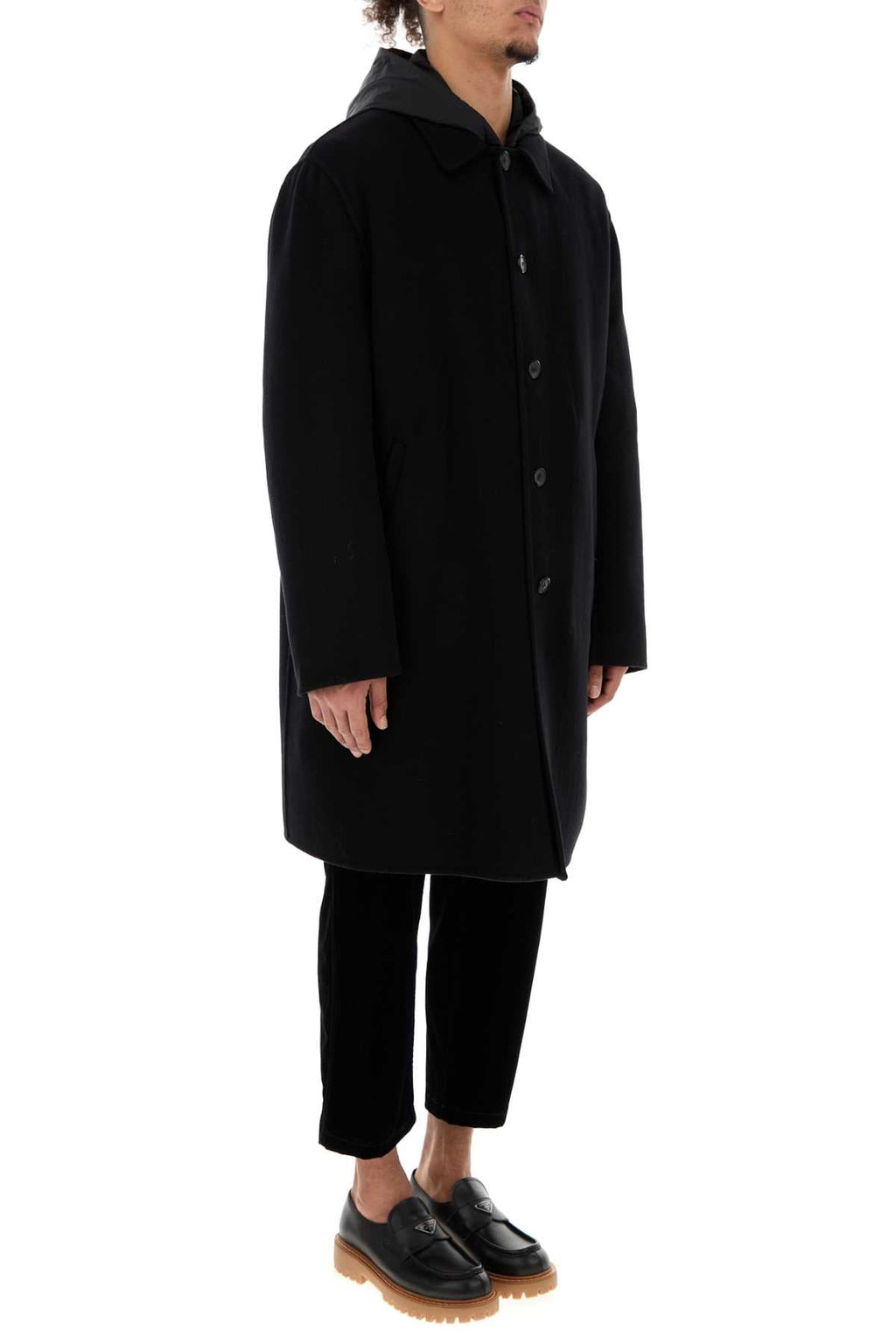 Prada Men Black Cashmere Coat
