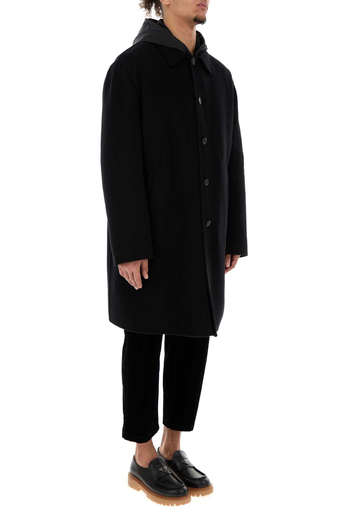 Prada Men Black Cashmere Coat