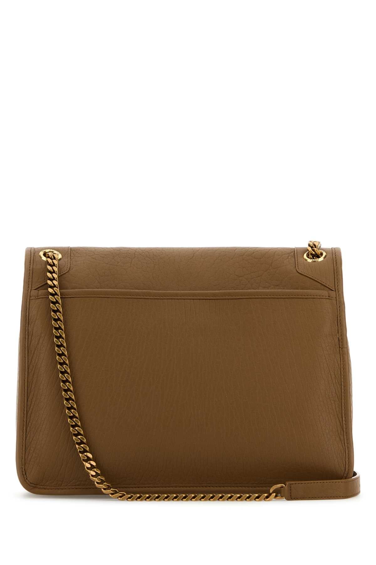 Saint Laurent Women Camel Leather Large Niki Bag
